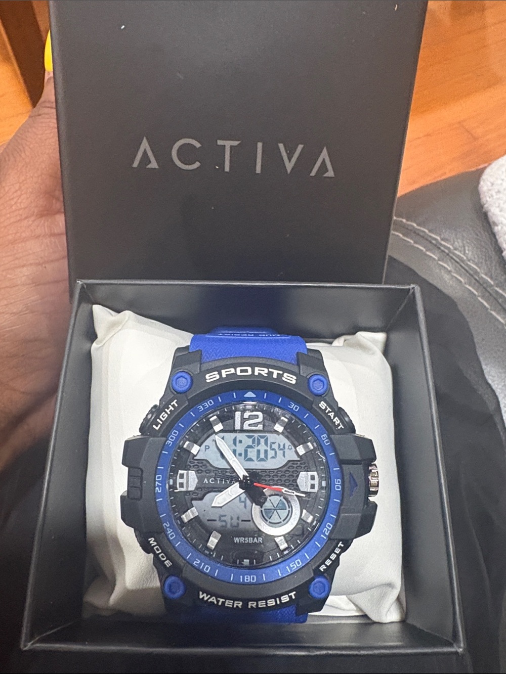 Ativa Blue and Black Men's Sports Watch - Dual Display